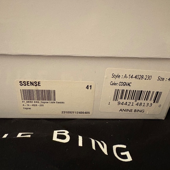 ANINE BING 41 Cris cross puffy slide flat sandal cognac brown - Picture 6 of 10